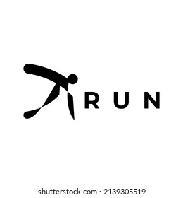 Run Athlete Sport Simple Silhouette 