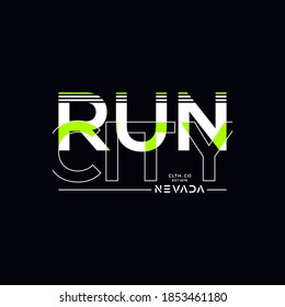 RUN CITY T SHIRT VECTOR.NEVADA