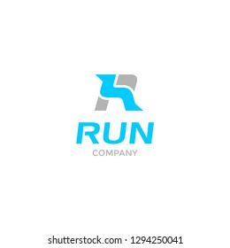 Run Company Logo
Letter R + Feet running