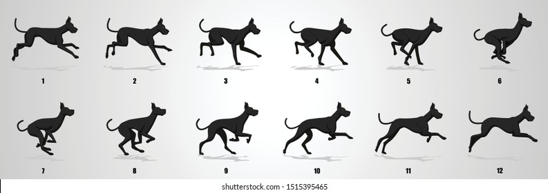 run cycle animation sequence, animation frames