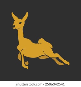 Run deer logo template design. Running deer logo concept Deer logo design template Deer silhouette