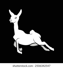 Run deer logo template design. Running deer logo concept Deer logo design template Deer silhouette