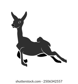 Run deer logo template design. Running deer logo concept Deer logo design template Deer silhouette