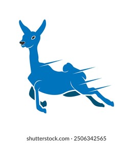 Run deer logo template design. Running deer logo concept Deer logo design template Deer silhouette