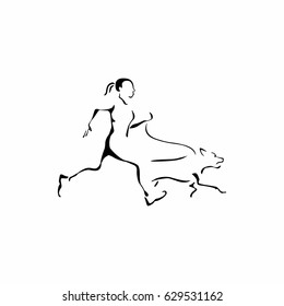 run with dog