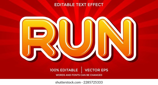 run editable 3d text effect