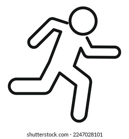 Run effort icon outline vector. Business work. Company idea