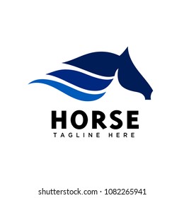 Run fast head horse logo