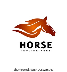 Run fast head horse logo