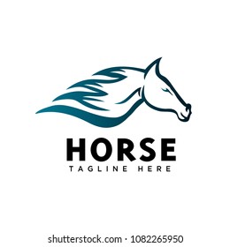 Run fast head horse logo