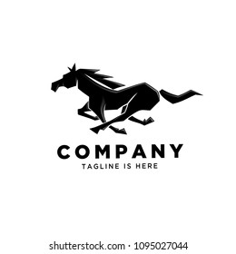 logotipo de caballo rápido