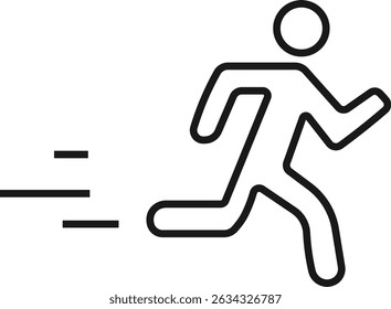 Ejecutar icono rápido. hombre caminar icono rápido