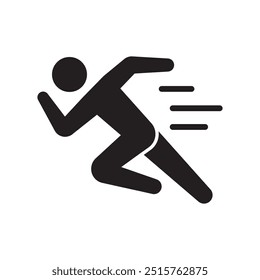 run fast icon vector design illustration