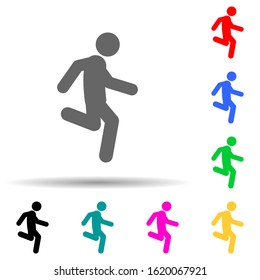 Run, fast multi color style icon. Simple glyph, flat vector of walking,running people icons for ui and ux, website or mobile application
