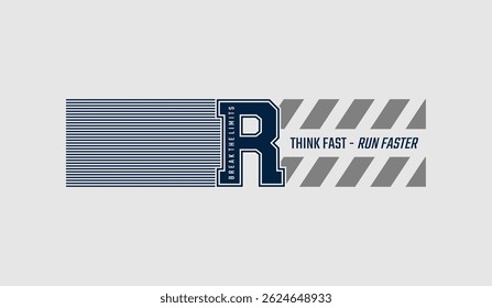 Run faster, break limits, abstract typography modern design slogan. Vector illustration graphics for print t shirt, apparels, background, poster, banner, postcard and or social media content.