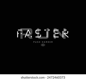 Run faster quote graphic typography concept design print tshirts clothes jackets and others Premium Vector