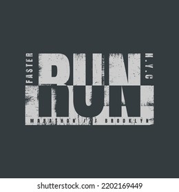 Run faster t-shirt and apparel design