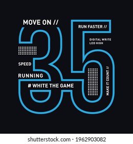 Run faster typography for design clothes graphics for print product number t shirt