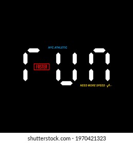 run faster, typography graphic design, for t-shirt prints, etc.vector illustration
