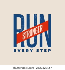 Tipografía RUN FASTER para camiseta estampada
