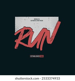 RUN FASTER typography for print t shirt
