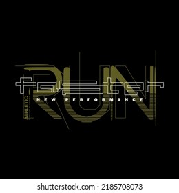 run faster typography t shirt active