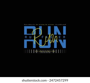 Run faster vector illustration for print t shirt and others 