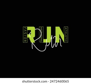 Run faster vector tshirt graphic for print poster banner flyer postcard