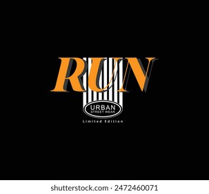Run faster vector tshirt graphic for print poster banner flyer postcard