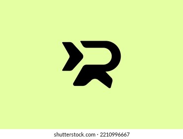 Run and flight movement logo symbol based on Letter R