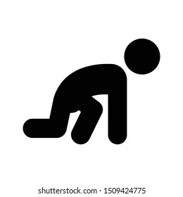 run glyph flat vector icon