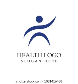 Run health vector isolated illustration logo sport abstract template business icons
