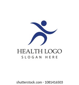 Run health vector isolated illustration logo sport abstract template business icons