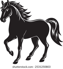 Run horse silhouette vector image.eps
