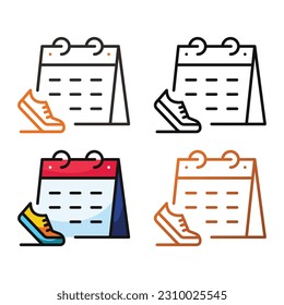 Ejecutar diseño de iconos en cuatro colores de variación