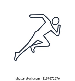 Run icon. Isolated marathon and run icon line style. Premium quality vector symbol drawing concept for your logo web mobile app UI design.
