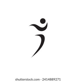 Run icon logo template vector