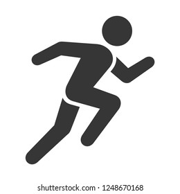 Run Icon. Running Man On White Background. Vector
