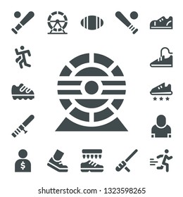 run icon set. 17 filled run icons.  Collection Of - Baseball, Run, Shoe, Hamster wheel, Baton, Sport shoes, Sport shoe, Salesman, Running, Rugby, Shoes, Sneakers, Runner