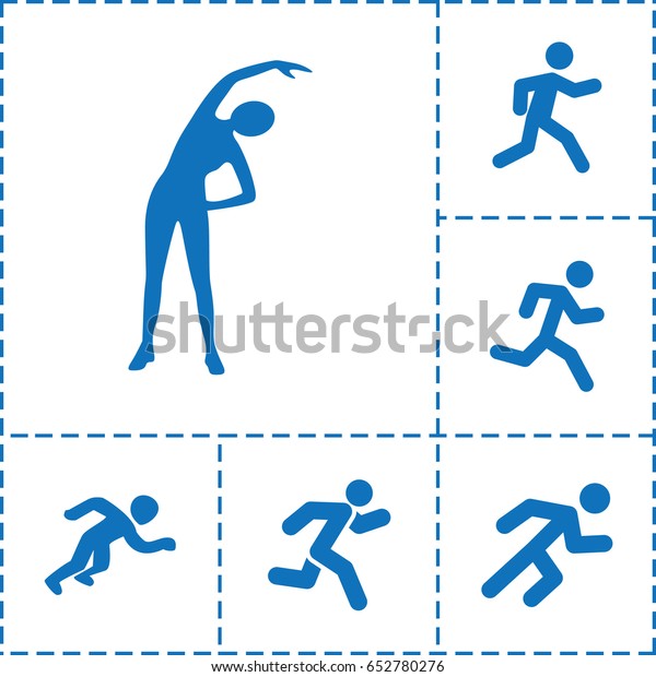Run Icon Set 6 Run Filled Stock Vector (Royalty Free) 652780276 ...