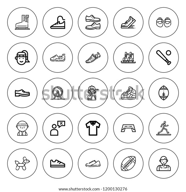 Run Icon Set Collection 25 Outline Stock Vector (Royalty Free ...
