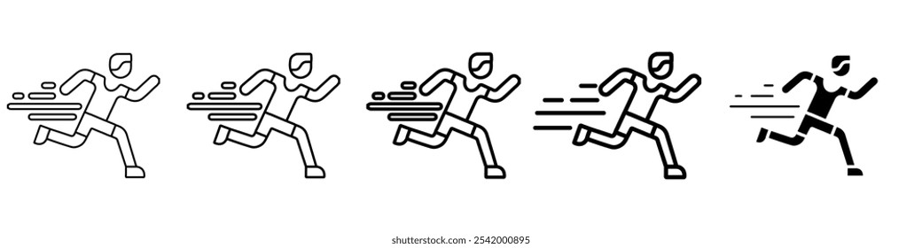 run icon Simple outline illustration
