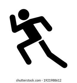Run Icon. Sport Sign. Vector Illustration