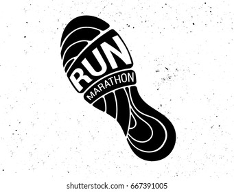 Run Icon, Symbol, Marathon Poster And Logo