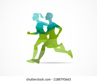 Run Icon, Symbol, Running Marathon Poster And Logo