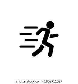 Run icon symbol vector isolated on white background
