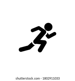 Run icon symbol vector isolated on white background
