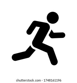 Run icon symbol vector on white background