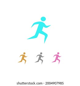 Run Icon Various Colors Isolated On Stock Vector (Royalty Free ...