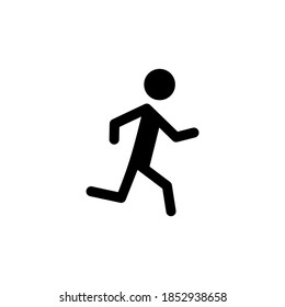 Run icon vector. Athletics, marathon, sport icon symbol isolated on white background